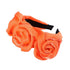 Serre-tête triple roses en satin Scarlett